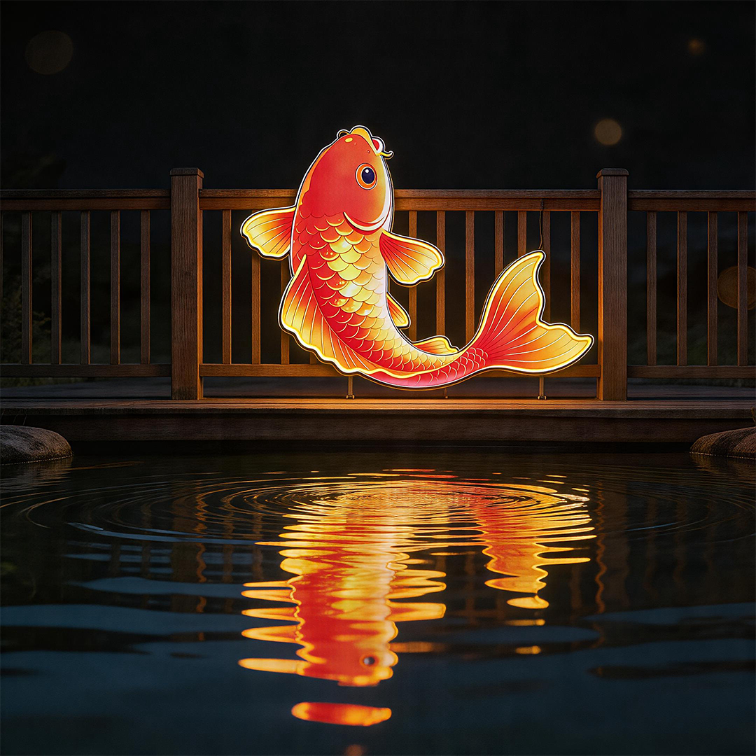 锦鲤祥瑞发光造型灯 商业美陈装饰 【出租·出售·定制服务】