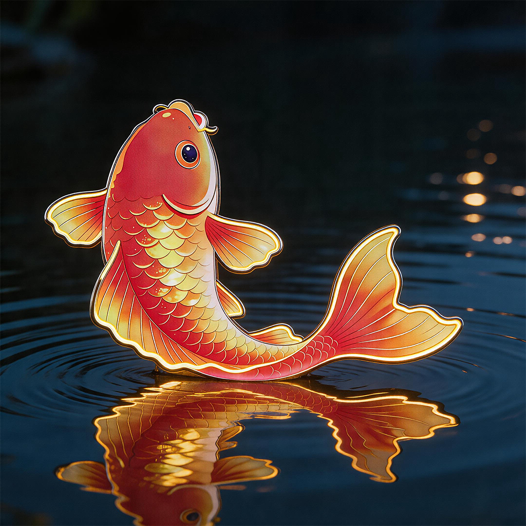锦鲤祥瑞发光造型灯 商业美陈装饰 【出租·出售·定制服务】